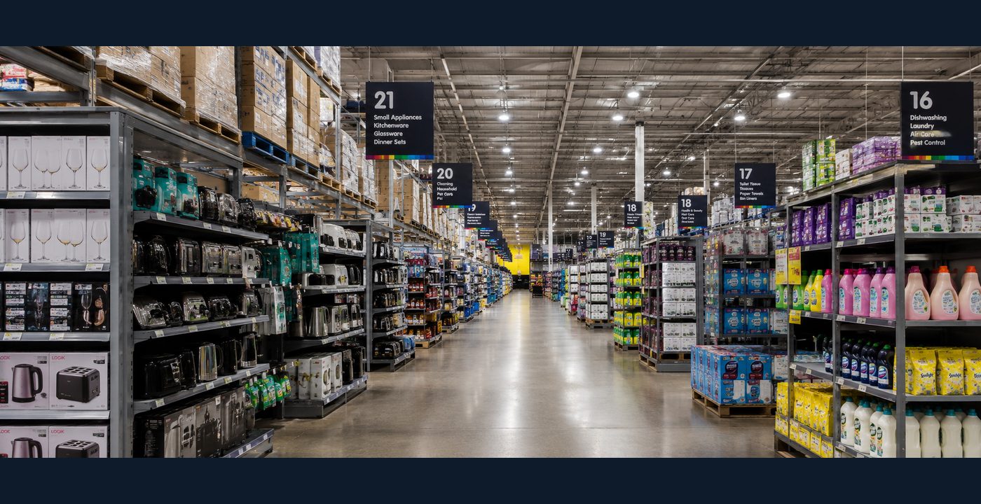 Retail warehouse aisles secured by iNgxolo