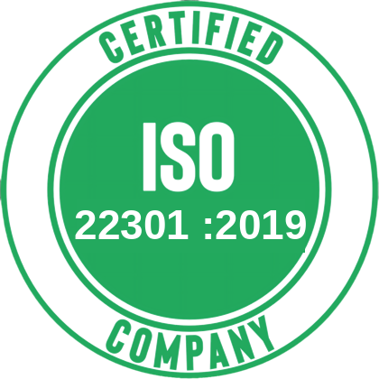 ISO 22301:2019 business continuity management system seal